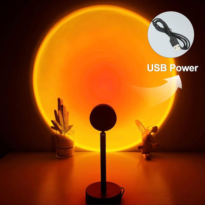Fall Sunset Lamp Projector Light 180° Adjustable Sunset Mood Lamp, 4 Modes, Remote Control RGB Ambient Night Light for Bedroom, Gaming Room, Live Streaming Photography & Parties Home Wall Decor Party Live Streaming Christmas Gift