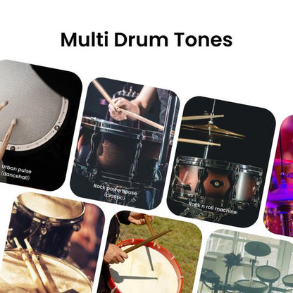 Aeroband Pocketdrum2Max Electric Air Drum Sticks, Pedals, Bluetooth, USB MIDI Function, Electronic Drum Set for Adults, Kids, Professionals, Gift Percussion Instrument