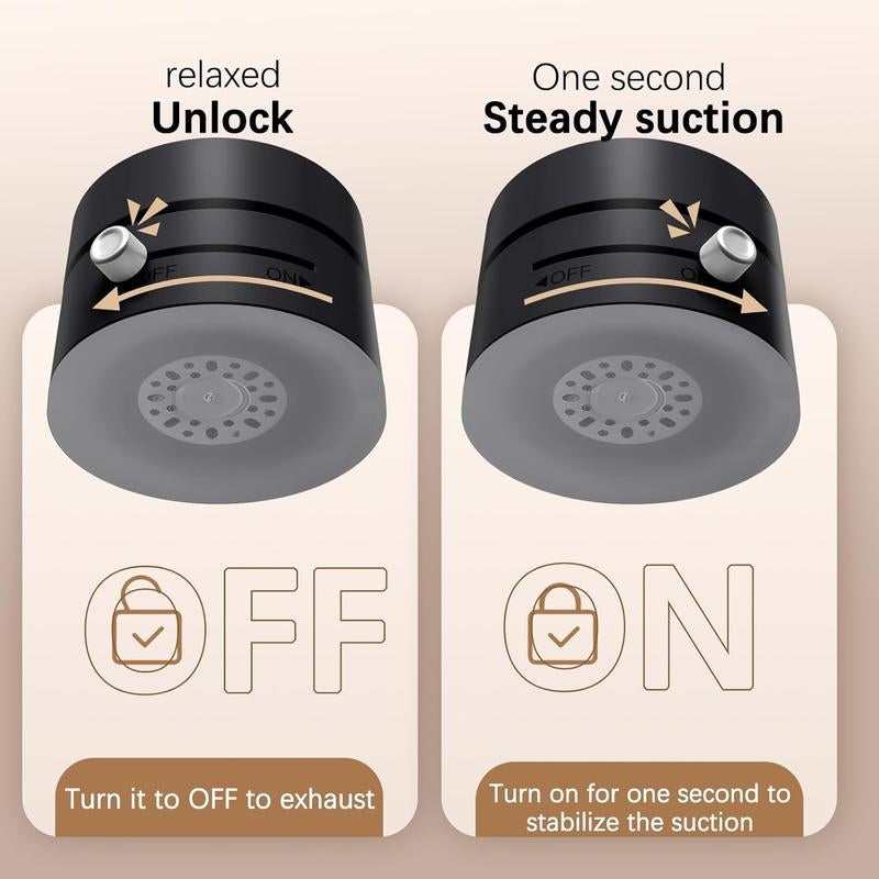 Vacuum Magnetic Suction Phone Holder, 2025 New Magnetic Suction Phone Mount, Foldable Portable Double-Sided Vacuum Magnetic Adsorption Adjustable Mobile Phone Holder for All Phones